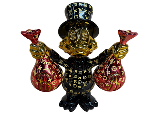 Sculptuur, Lior24, Dagobert Duck, Zwart rood